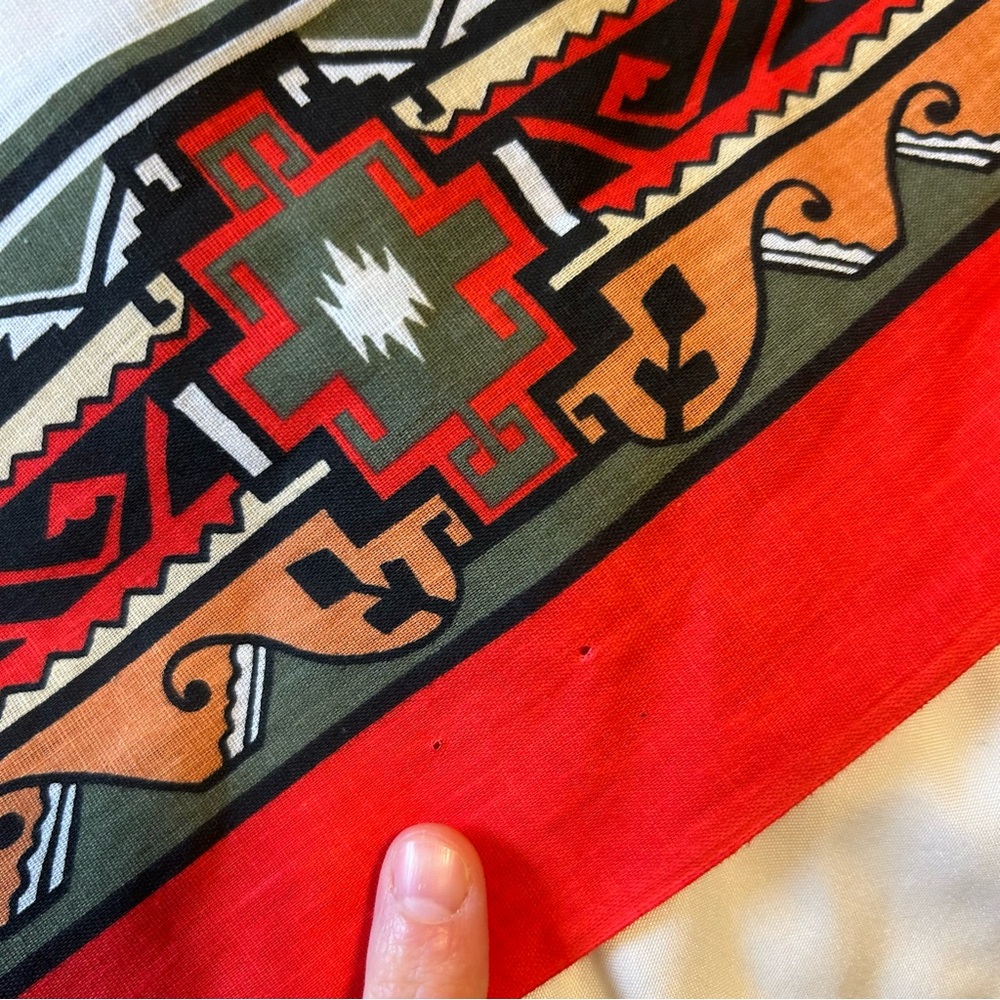 Vintage Wancraft Made in USA Cotton Blend Scarf / Bandana - Picture 8 of 8
